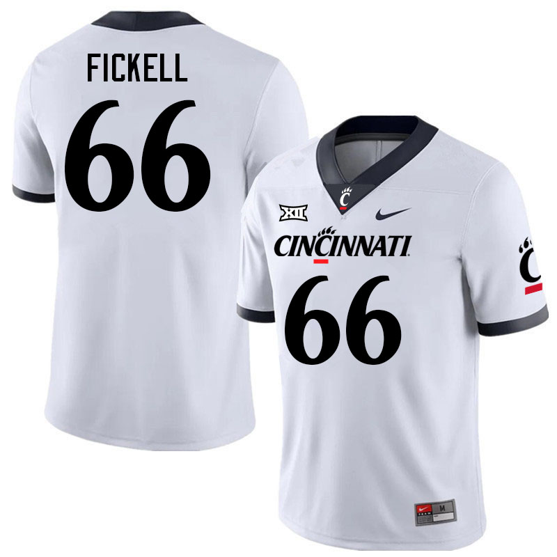 Cincinnati Bearcats #66 Landon Fickell Big 12 Conference College Football Jerseys Stitched Sale-White